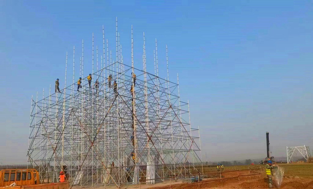 華電濰坊高密膠河60MW農光互補發電項目110kV 送出工程跨越膠新鐵路K22+615 處電力線架設項目